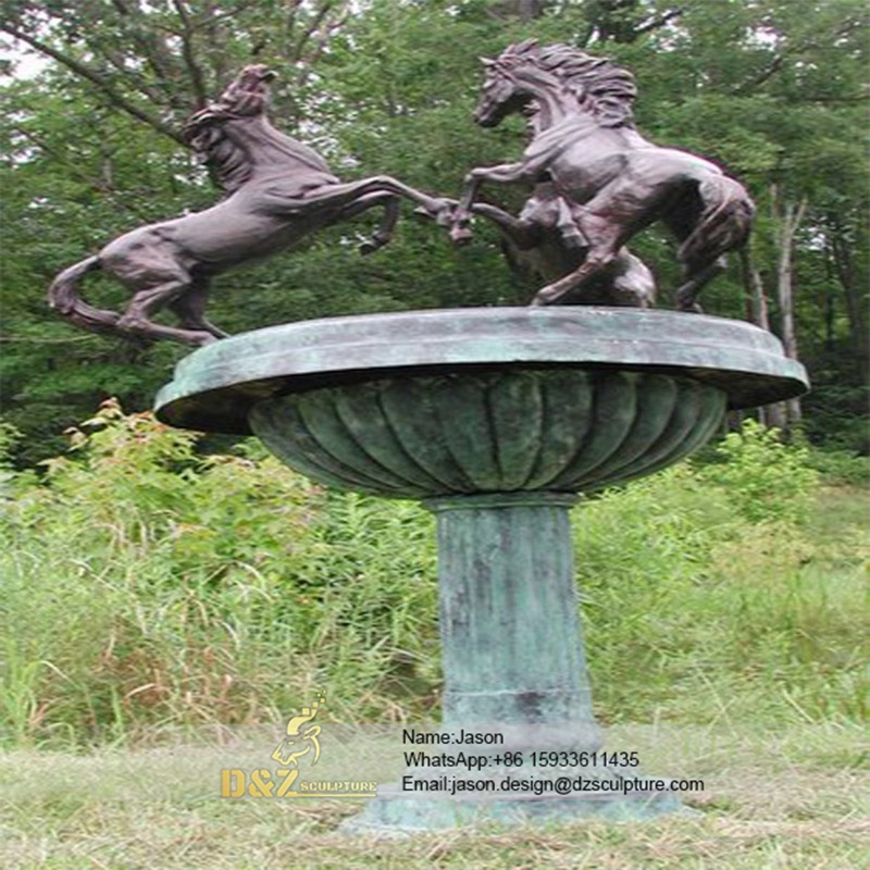 Modern bronze horses statue