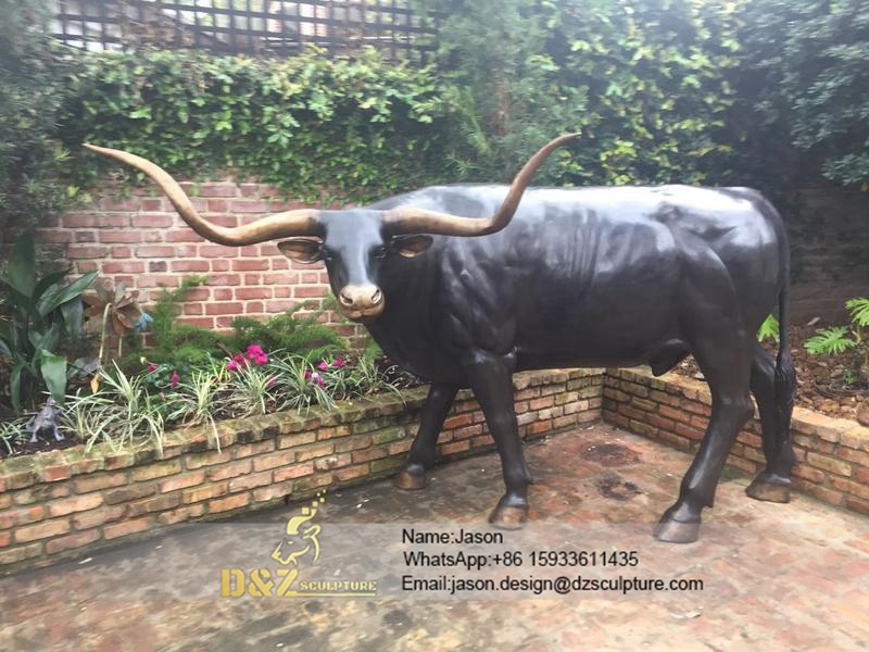 Life size bull statue