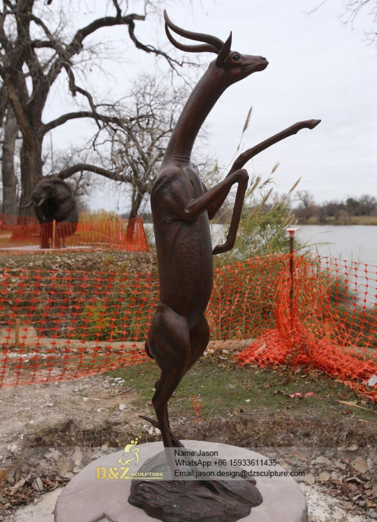 Antelope bronze sculpture