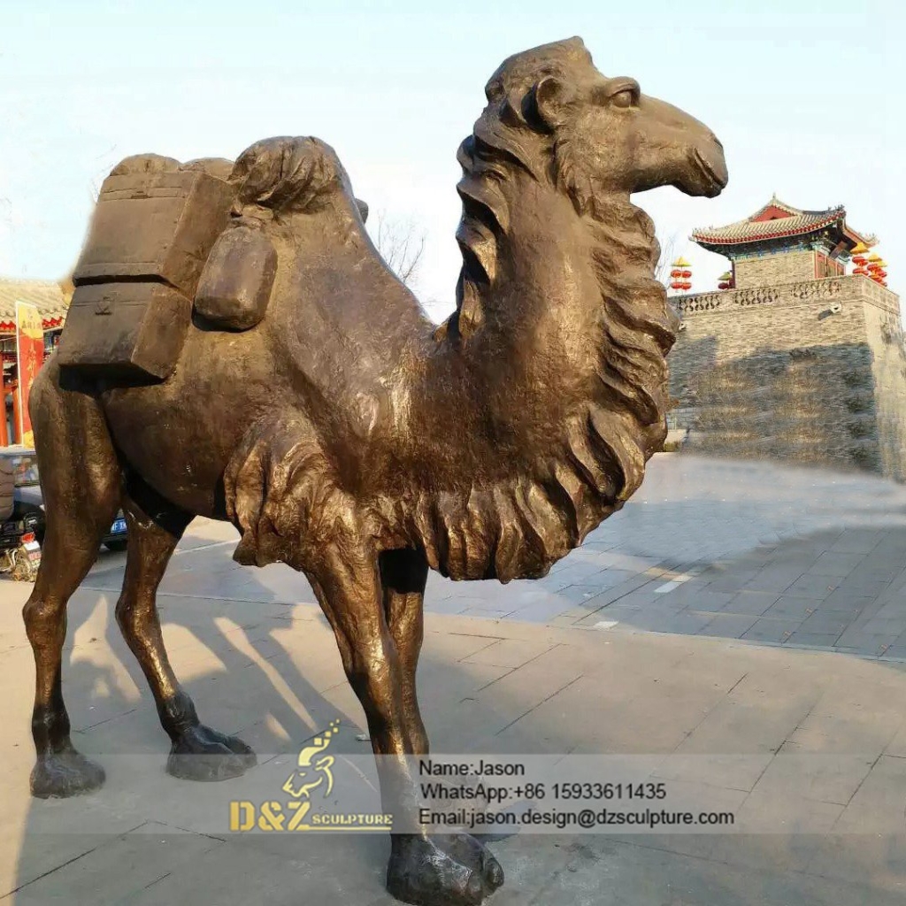 Camel sculpture in bronze