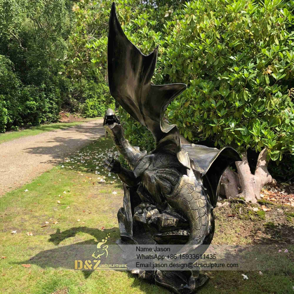 Mystical dragon 232cm bronze 