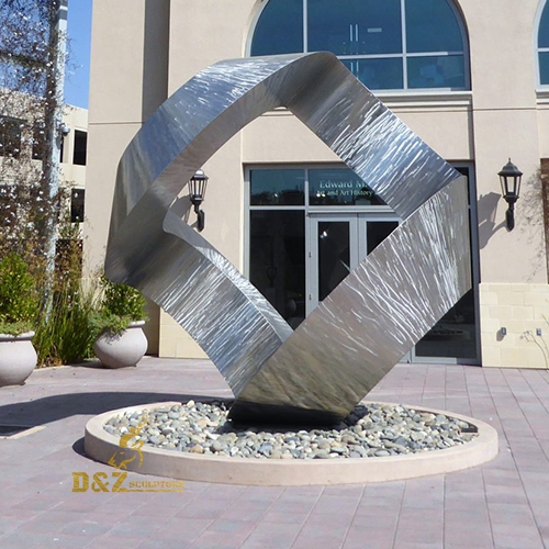abstract stainless steel statue