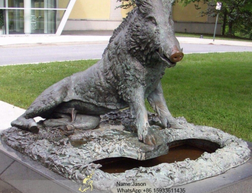 Wild boar bronze statue for your decoration